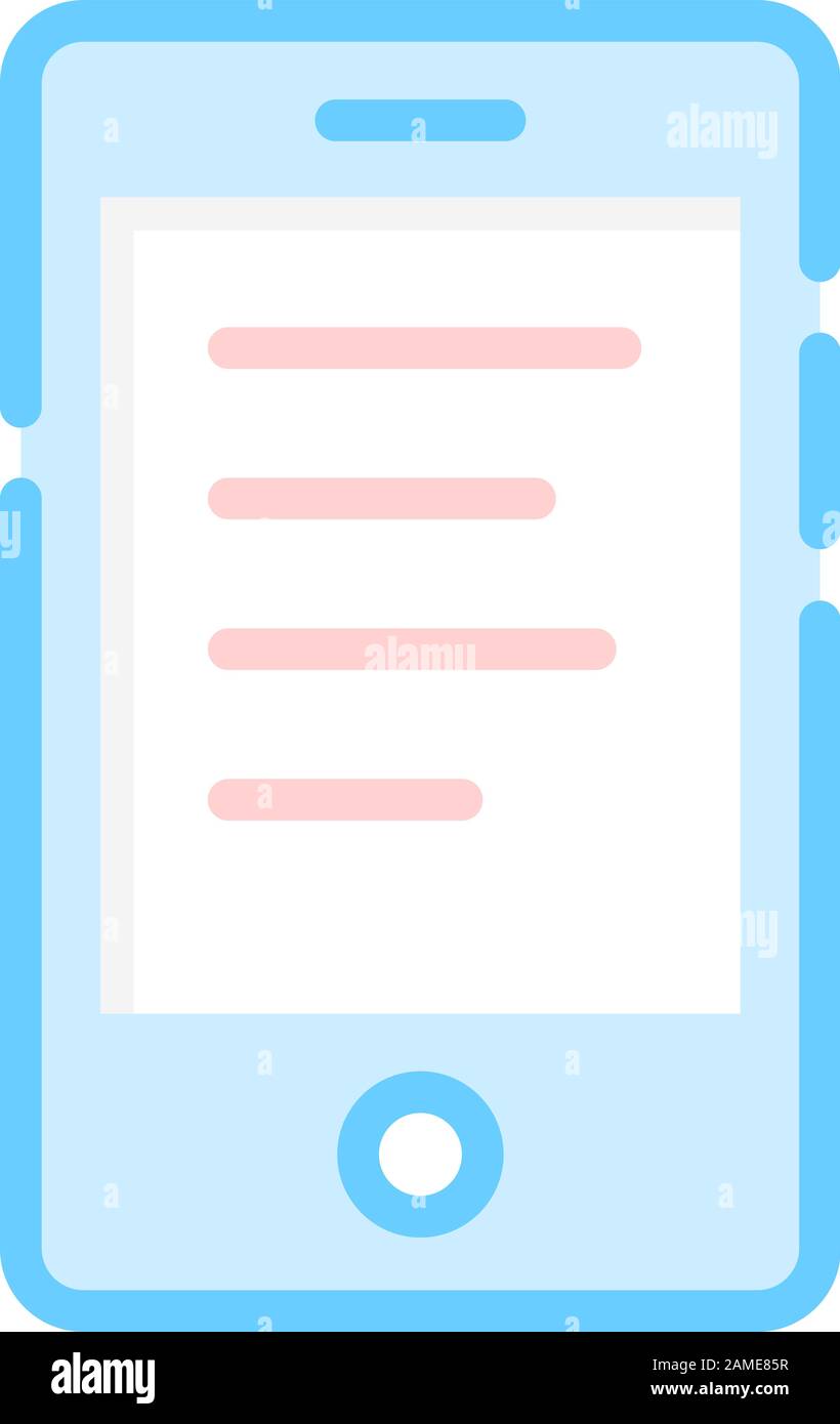 colored smartphone or ebook with text Stock Vector
