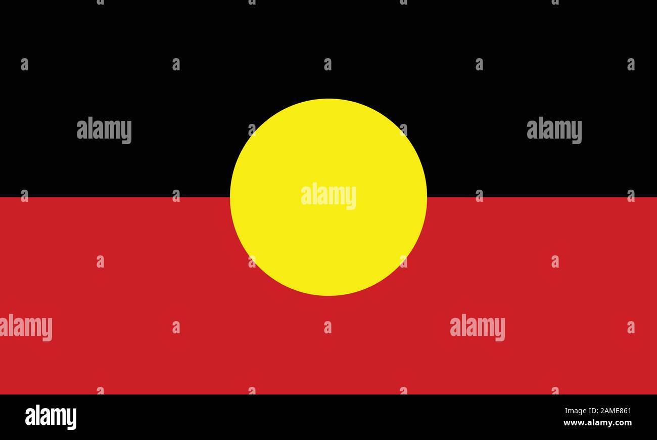 Australian Aboriginal Mariya Flag In Proportions And Colors Vector Stock Vector Image And Art