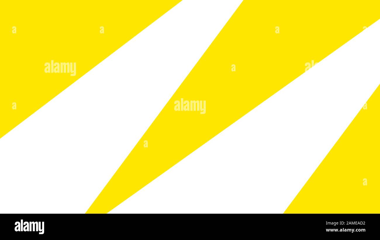 Abstract white diagonal lines on yellow background Stock Photo