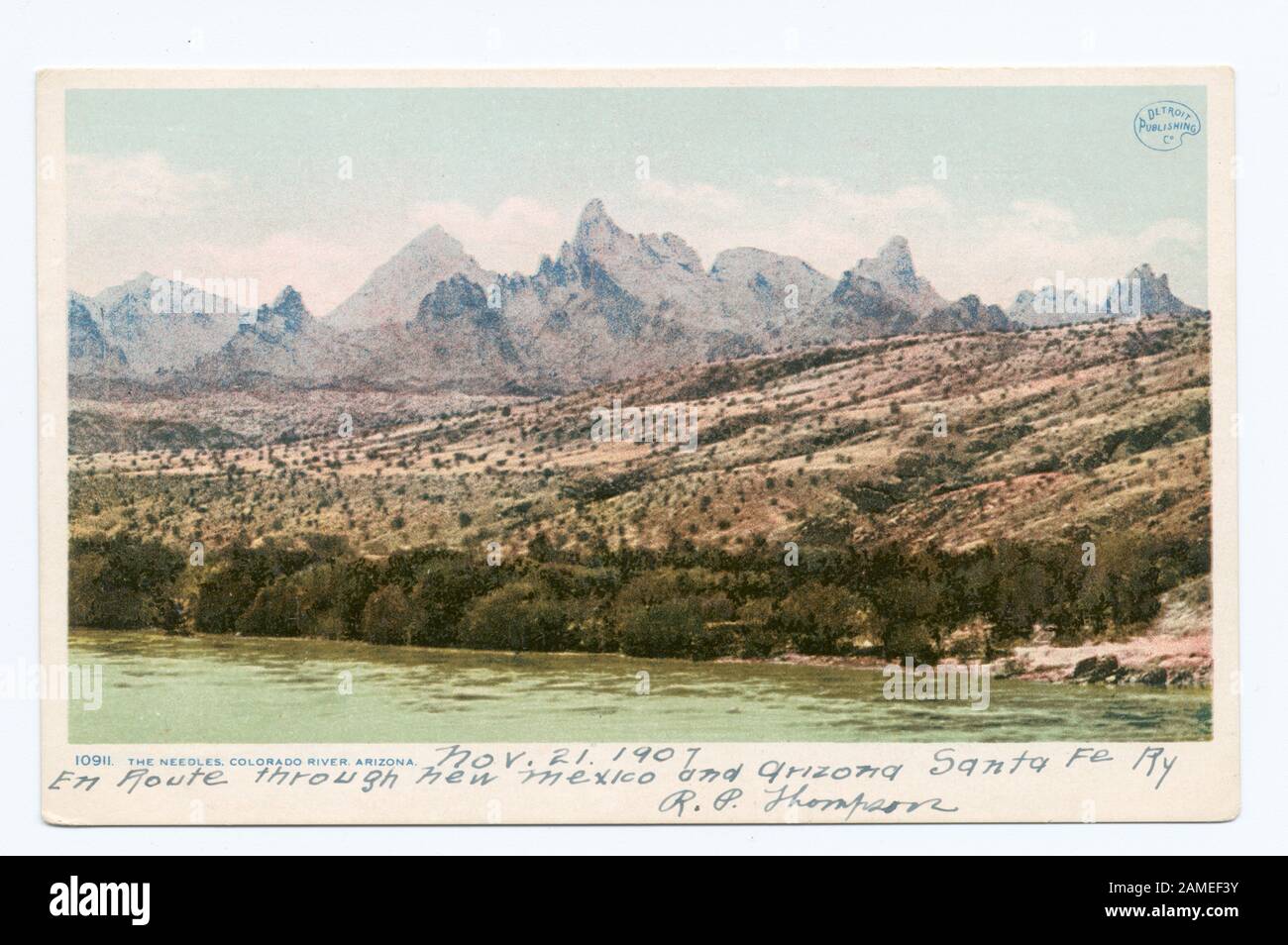 The Needles, Colorado River, Arizona Postcard series number 10911