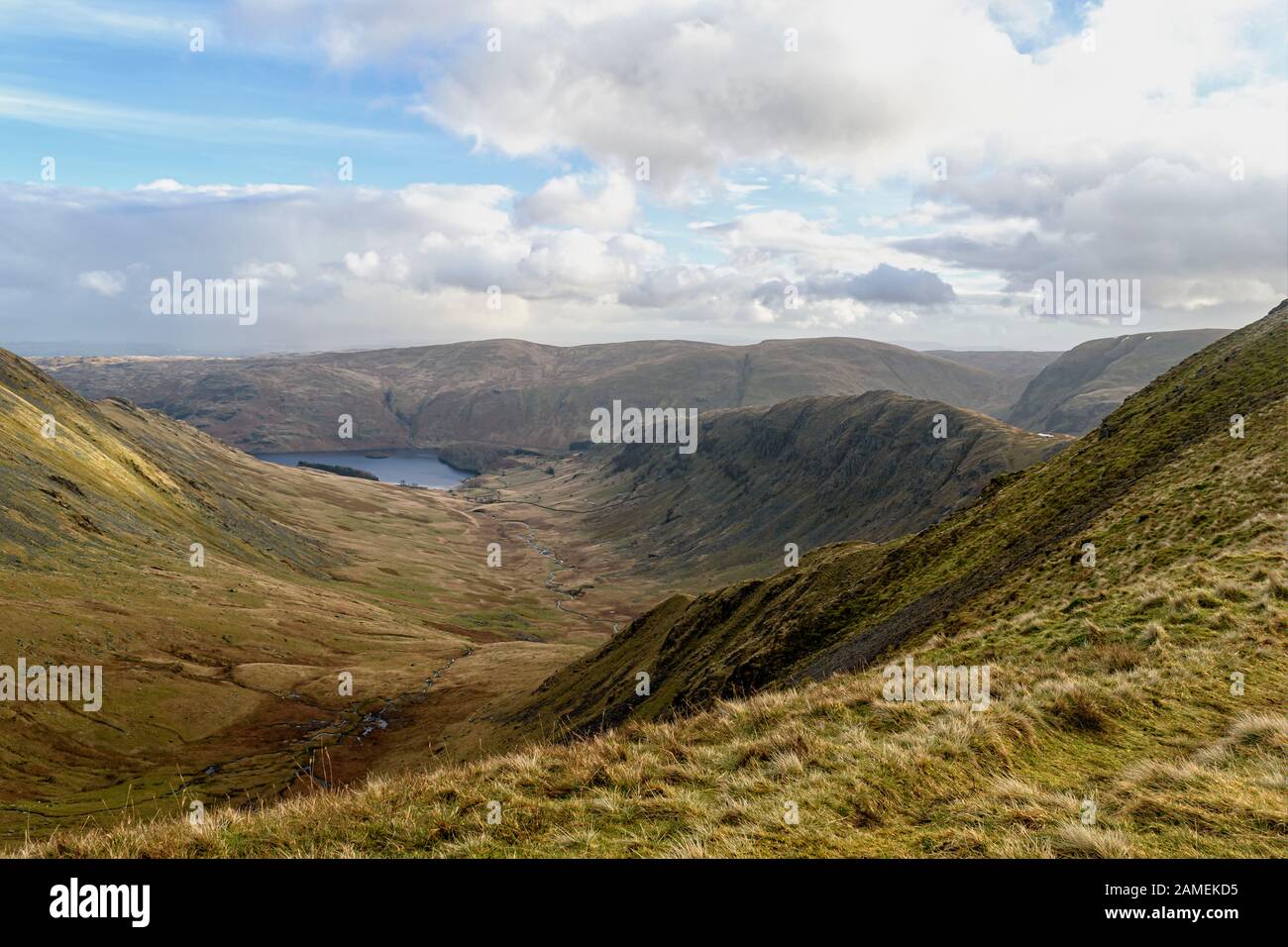 Looking towards Haweswater and Mardale Head from High Street Stock Photo