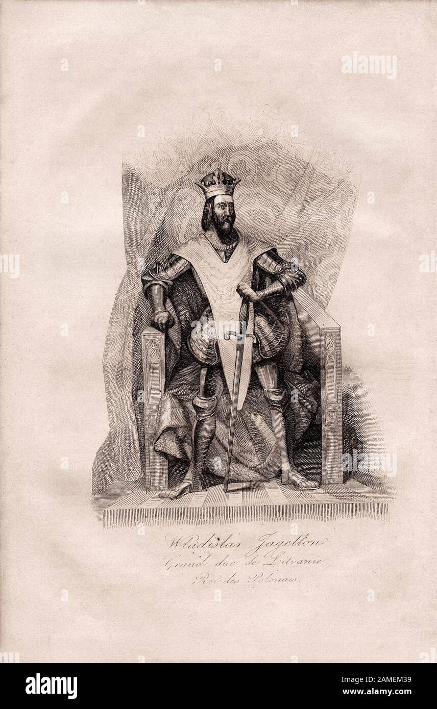 Wladislas Jagellon, Jagiello (Władysław II Jagiełło, 1352-1434) - Grand Duke of Lithuania, king of Poland. Stock Photo