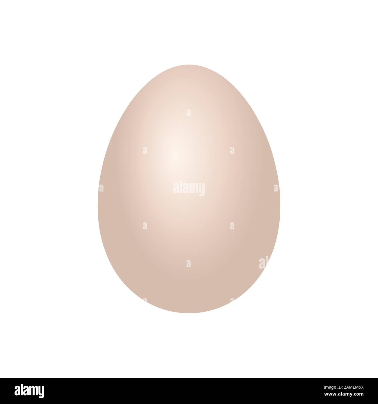 Isolated egg on a white background. Minimal festive pattern for easter patterns. 3D render. Stock Vector