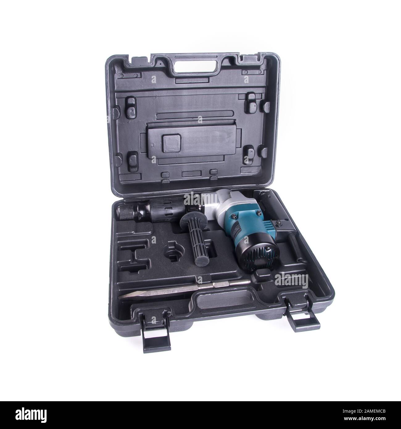 Power Tools or Hammer drill on background new Stock Photo
