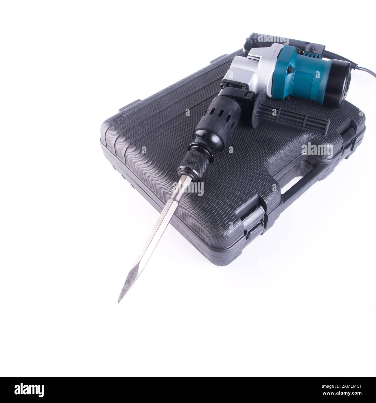 Power Tools or Hammer drill on background new Stock Photo