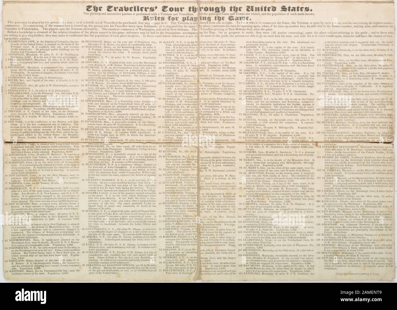 The Traveller's tour through the United States Entered acording to Act of  Congress, the 12th July 1822, by F. & R. Lockwood, of the state of New  York. Includes text explaining the