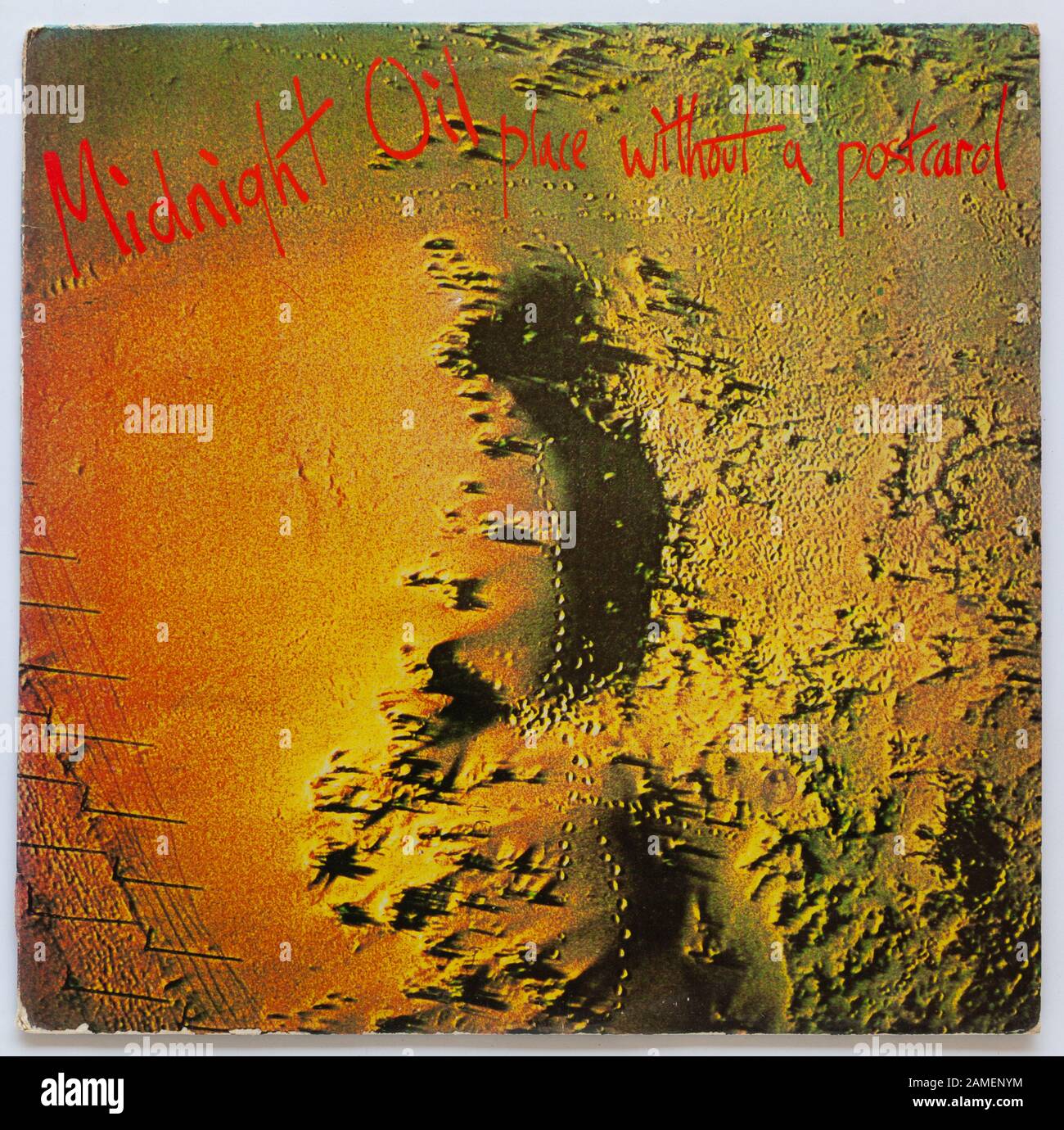 The cover of Place Without A Postcard, 1981 album by Midnight Oil on CBS - Editorial use only Stock Photo