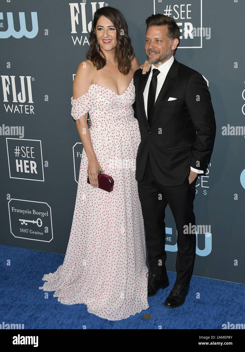 Los Angeles, USA. 12th Jan, 2020. Darcy Carden arrives at the 25th
