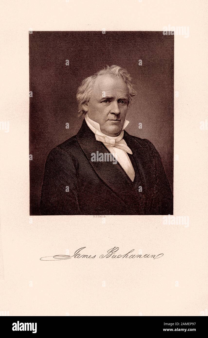 James Buchanan Jr. (1791 – 1868) was an American politician who served as the 15th president of the United States (1857–1861), serving prior to the Am Stock Photo