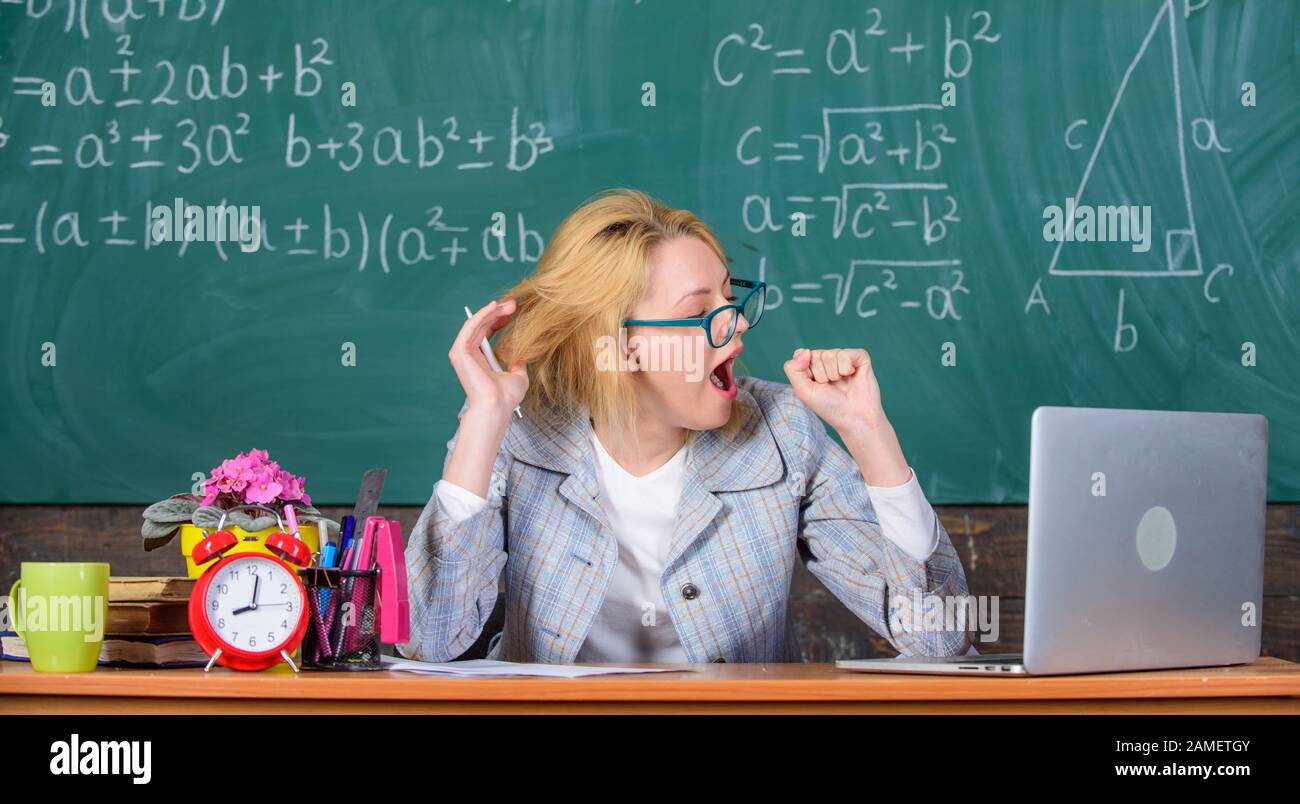 roof Elemental Formulate Teacher woman sit table classroom chalkboard background. Teacher busy with paperwork. Teacher tired face keep work after classes. Workaholic sleepy at workplace. Work far beyond actual school day Stock Photo - Alamy roof Elemental Formulate Teacher woman sit table classroom chalkboard background. Teacher busy with paperwork. Teacher tired face keep work after classes. Workaholic sleepy at workplace. Work far beyond actual school day Stock Photo - Alamy