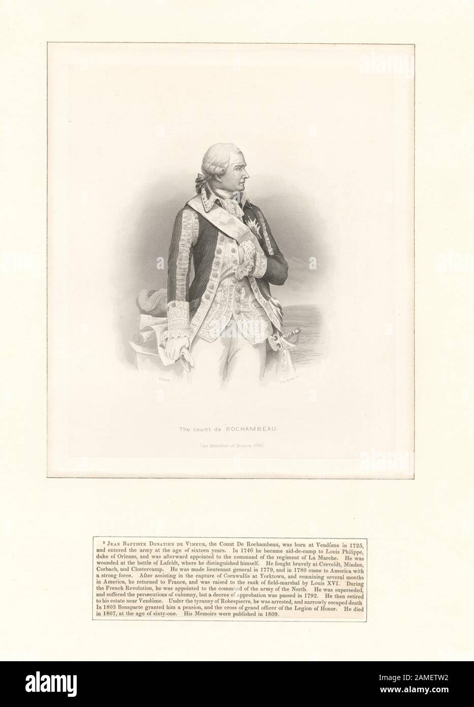 The count de Rochambeau (as Marshal of France 1791) Title from Calendar