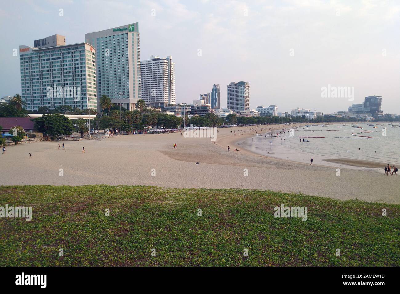 Pattaya, Thailand - December 22, 2019: Pattaya Beach. Stock Photo