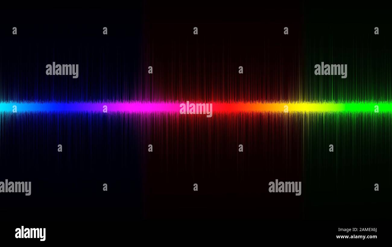 Beautiful music equalizer isolated on black background. Colorful sound ...