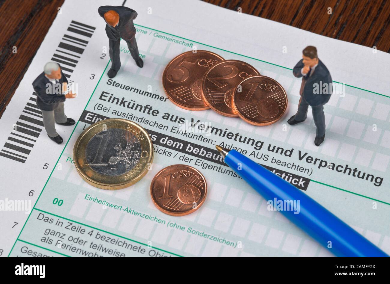 Anlage V, Einkünfte aus Vermietung und Verpachtung, Formular, Steuererklärung Stock Photo