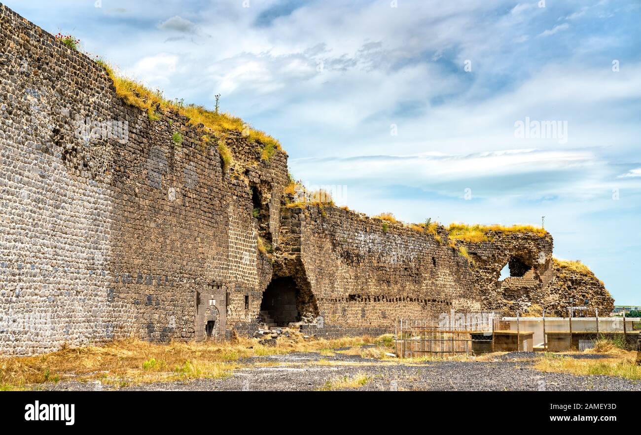 Walls of Diyarbakir Fortress in Turkey Stock Photo