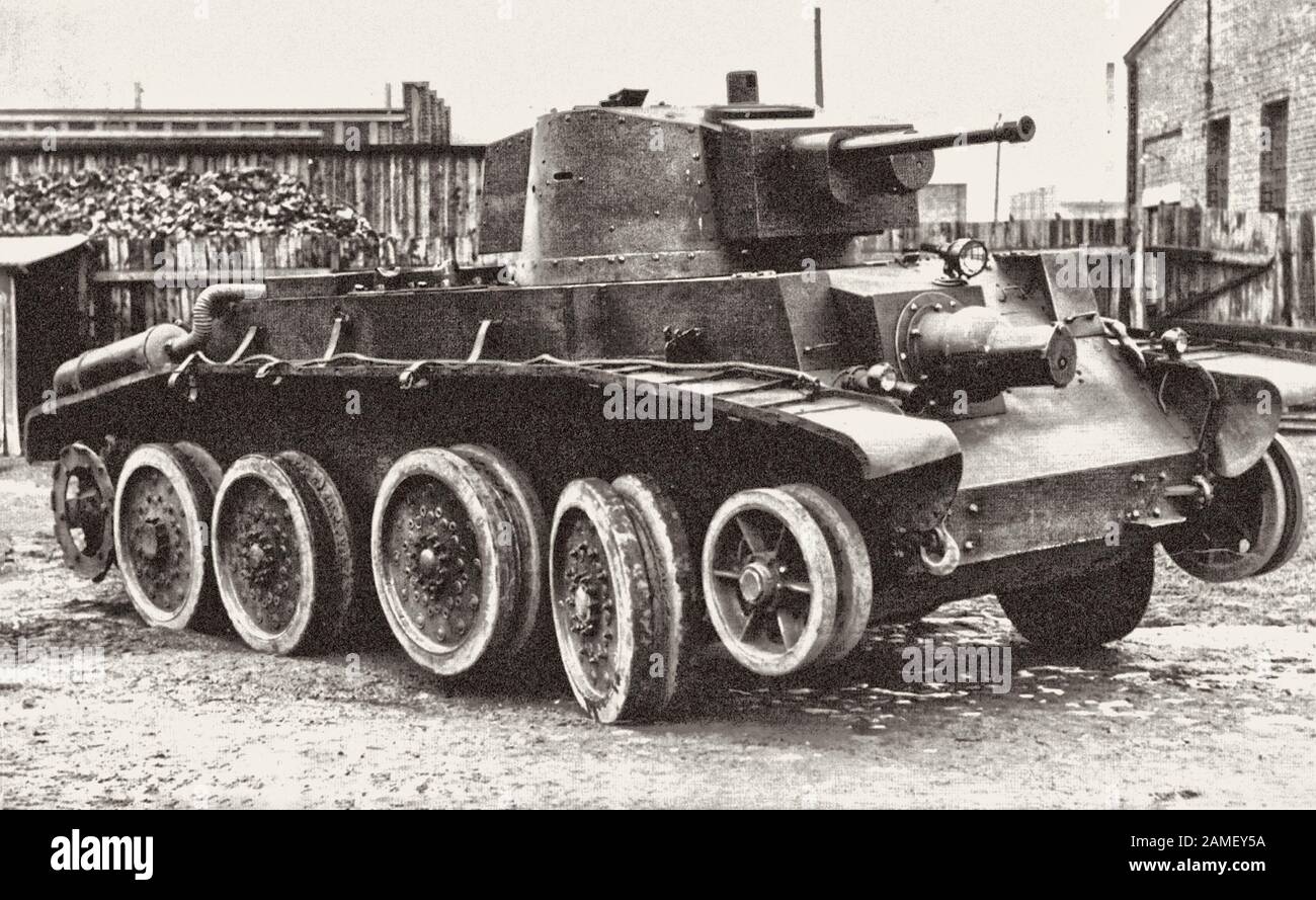 10TP Polish light cruiser tank. It was the pinnacle of Polish tank-building thought of the pre-war period, meeting the requirements of a new, maneuver Stock Photo