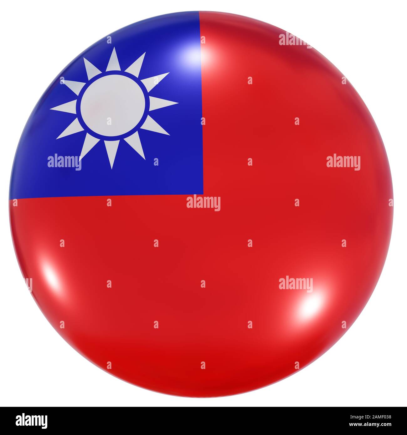 3d Rendering Of A Taiwan National Flag On A Circle Icon Isolated On White Background Stock Photo Alamy