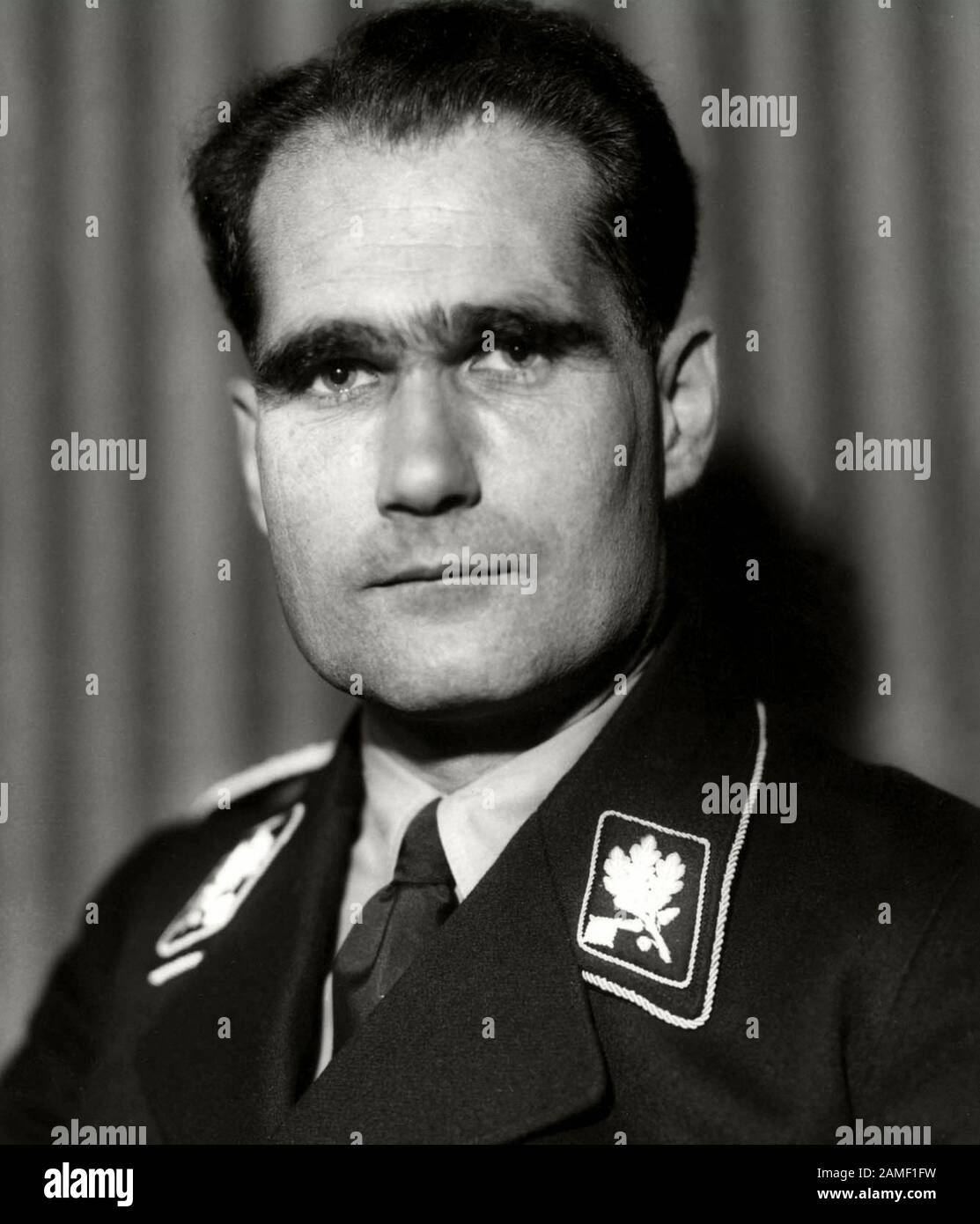Rudolf Hess (1894 – 1987) a German politician and a leading member of the Nazi Party (NSDAP) of Germany. On 11 May 19141, he landed in Scotland, carry Stock Photo
