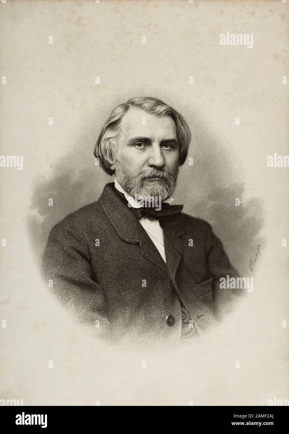 Ivan Sergeyevich Turgenev (1818 – 1883) was a Russian novelist, short story writer, poet, playwright, translator and popularizer of Russian literature Stock Photo