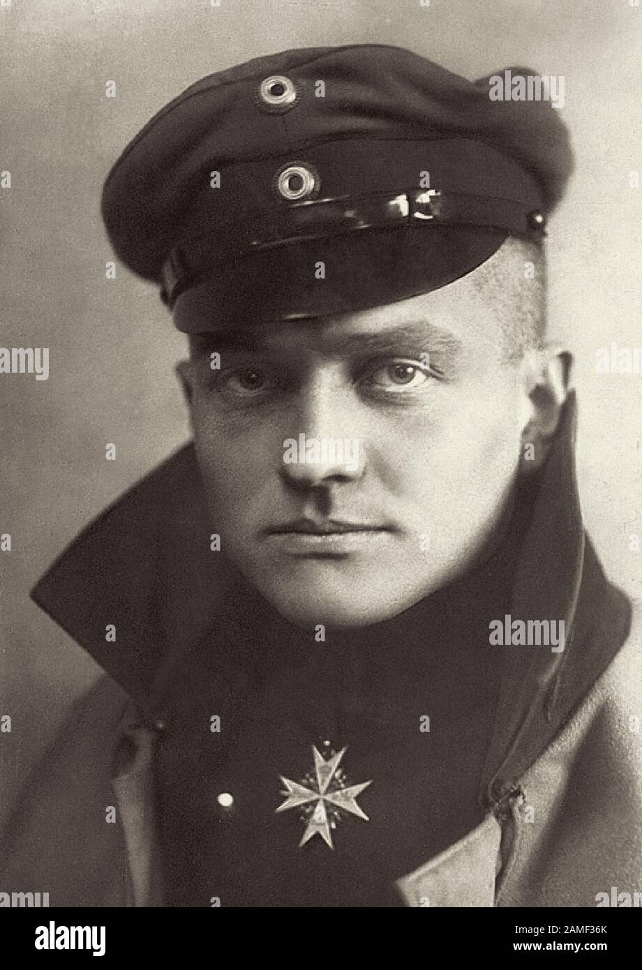 Manfred Albrecht Freiherr von Richthofen (1892 – 1918), also known as the "Red Baron", was a fighter pilot with the German Air Force during World War Stock Photo