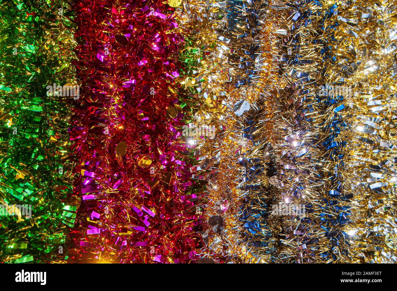 Colorful glittering tinsel background for celebrating day Stock Photo ...