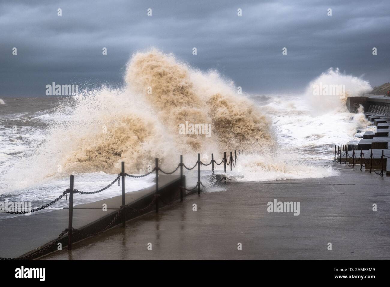 Stormy Sea Large Waves and Surf Stock Photo