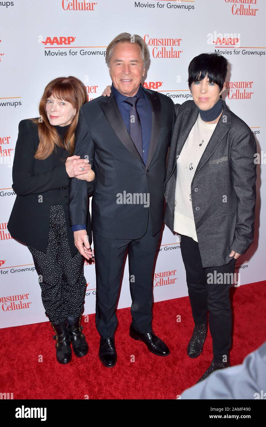 Frances Fisher, Don Johnson and Diane Warren at the 19th Movies for Grownups Awards at the Beverly Wilshire Hotel. Beverly Hills, January 11, 2020 | usage worldwide Stock Photo