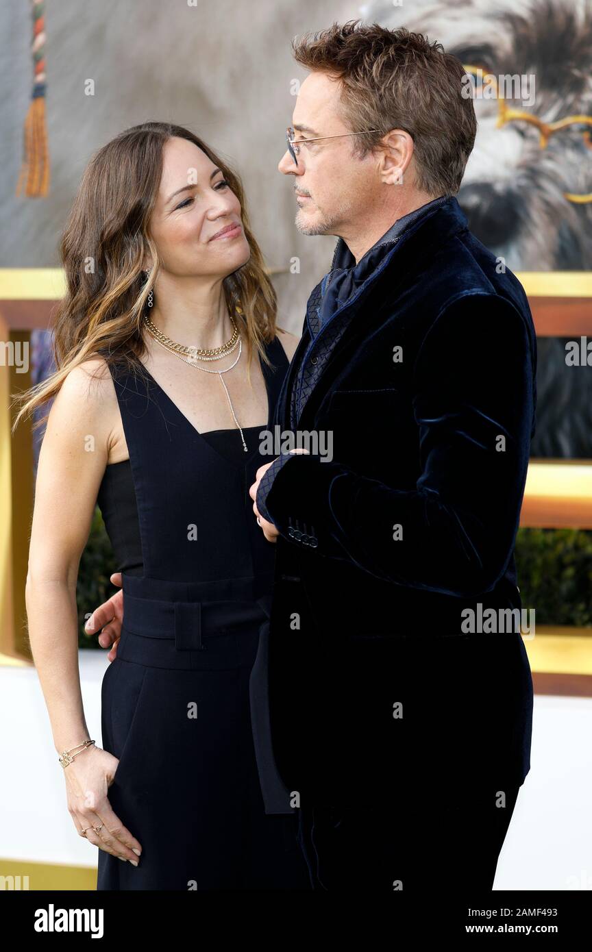 Susan Downey with husband Robert Downey Jr. at the premiere of the