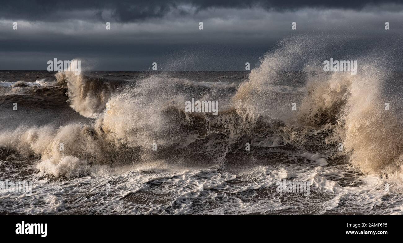 Stormy Sea Large Waves and Surf Stock Photo