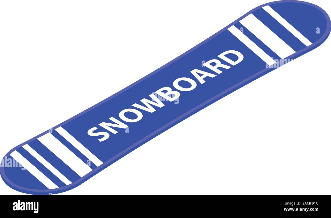 Snowboarding board icon, isometric style Stock Vector