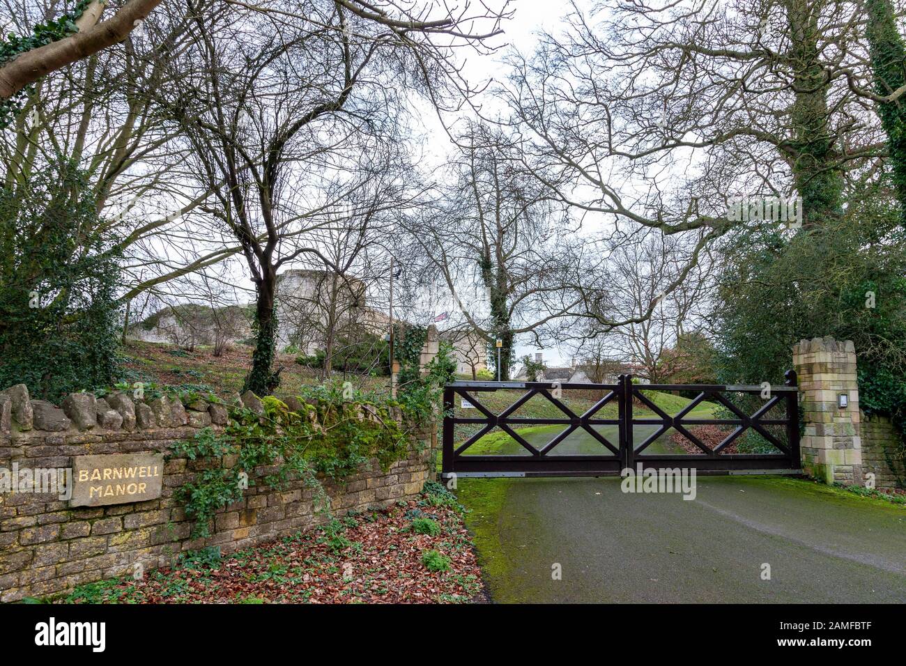 Barnwell Manor and Castle taken from Armston road, near Oundle