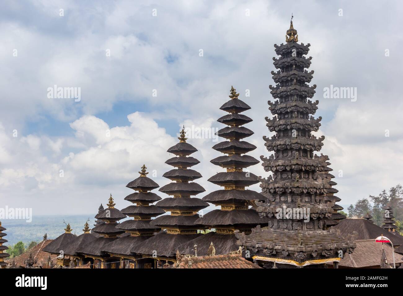 Towers of the Besakih temple on Bali, Indonesia Stock Photo - Alamy