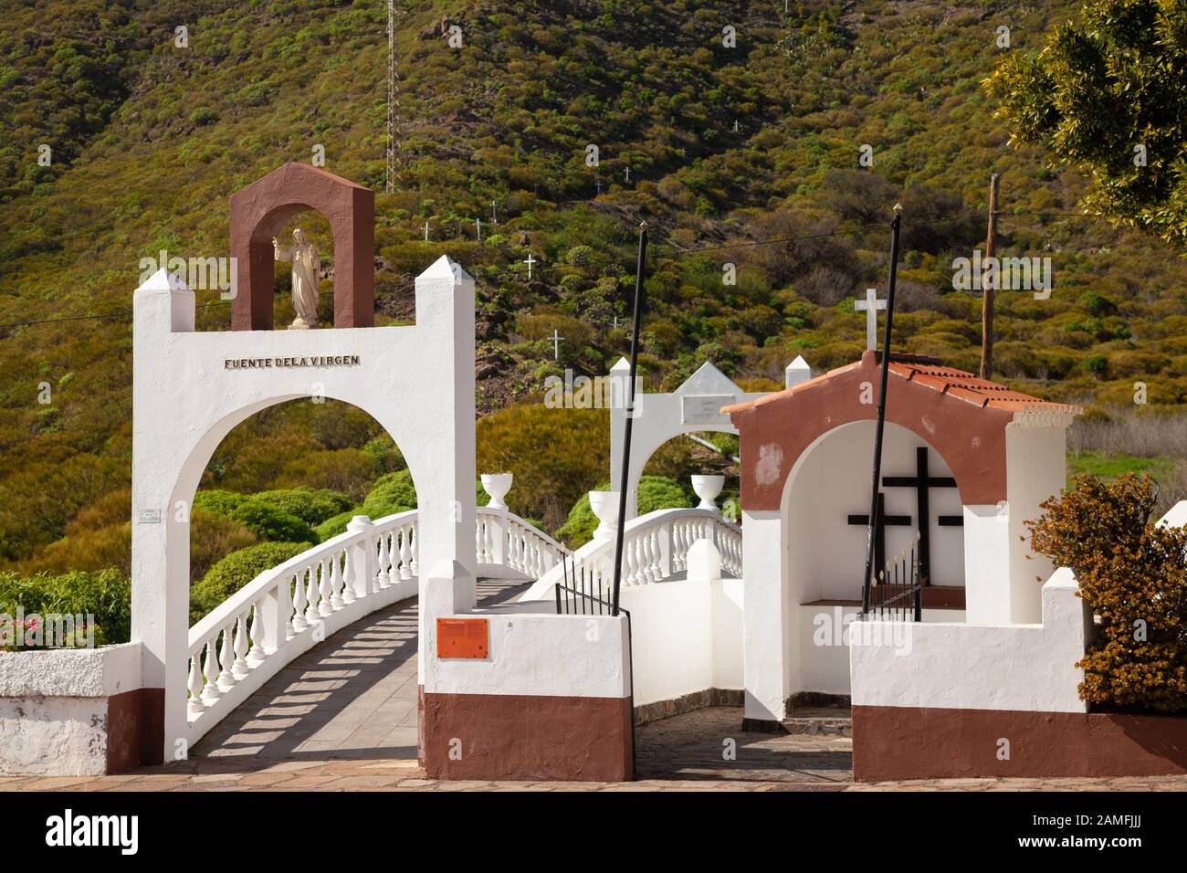 Start of the Pilgrimage from the village of Santiago del Teide, Tenerife, Spain. Stock Photo