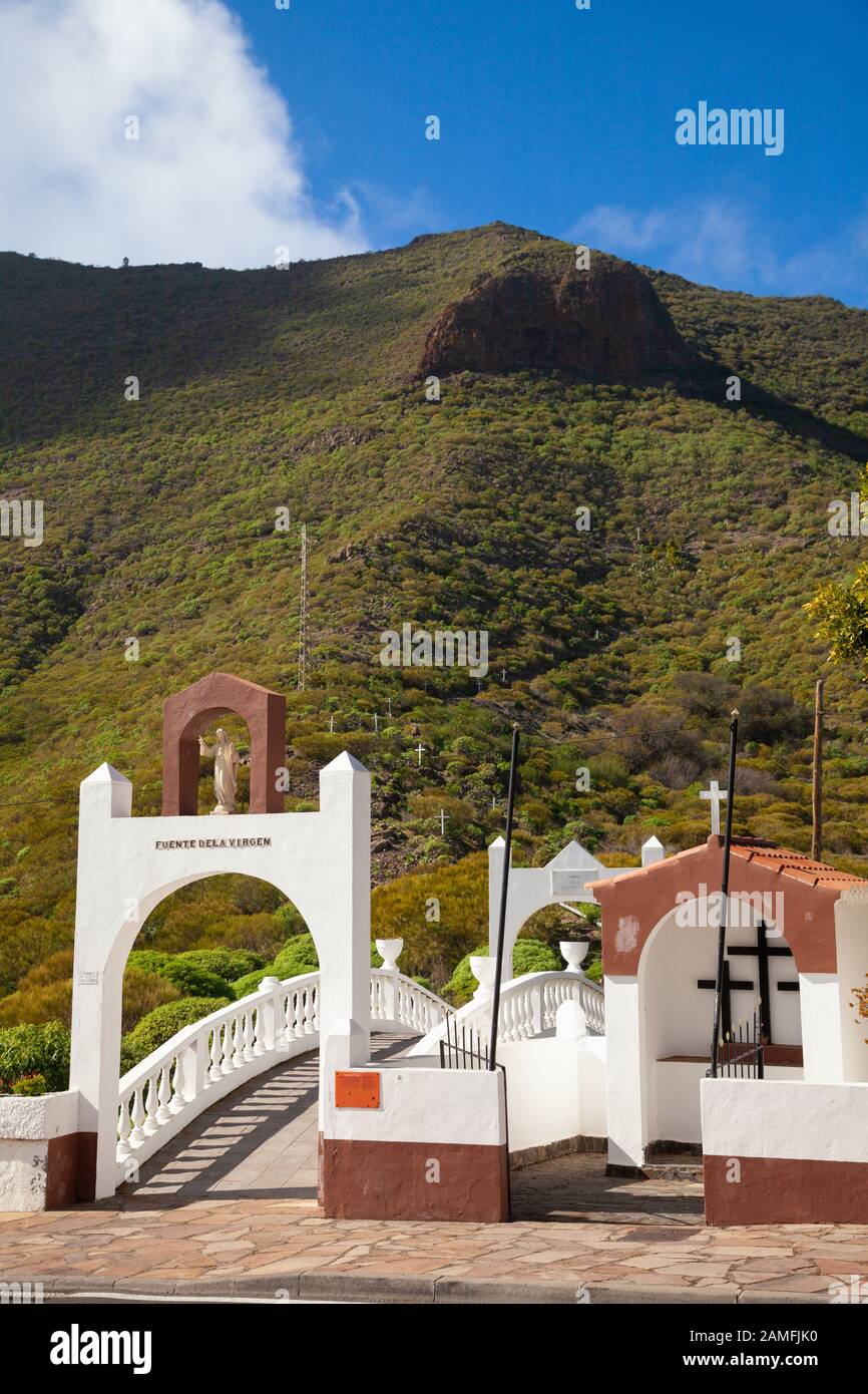 Start of the Pilgrimage from the village of Santiago del Teide, Tenerife, Spain. Stock Photo