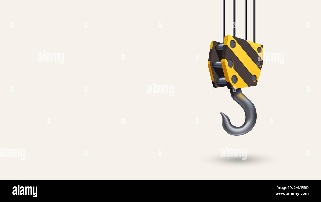 construction hook isolated on white Stock Vector