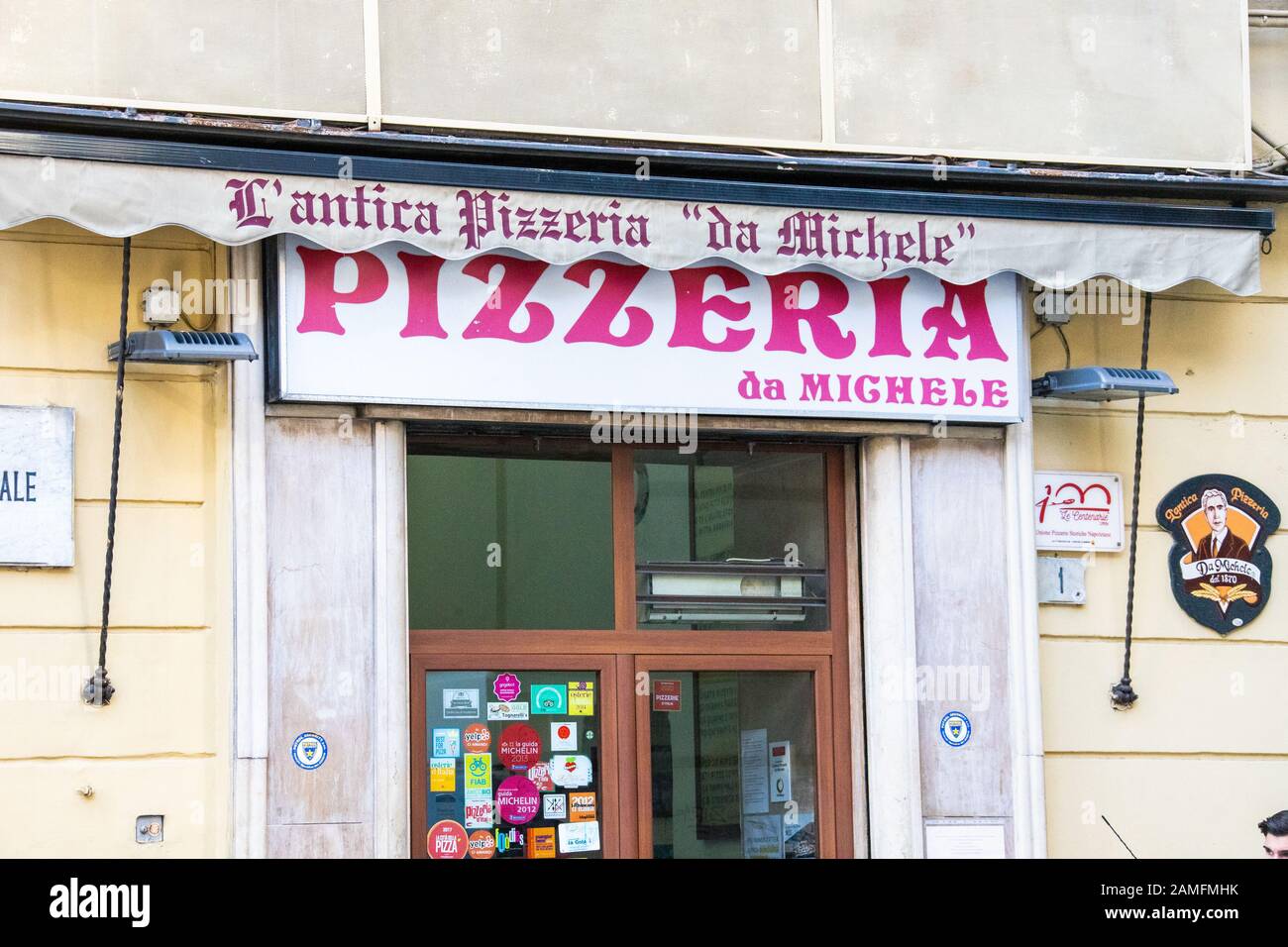 Pizzeria da Michele, Naples, Italy Stock Photo