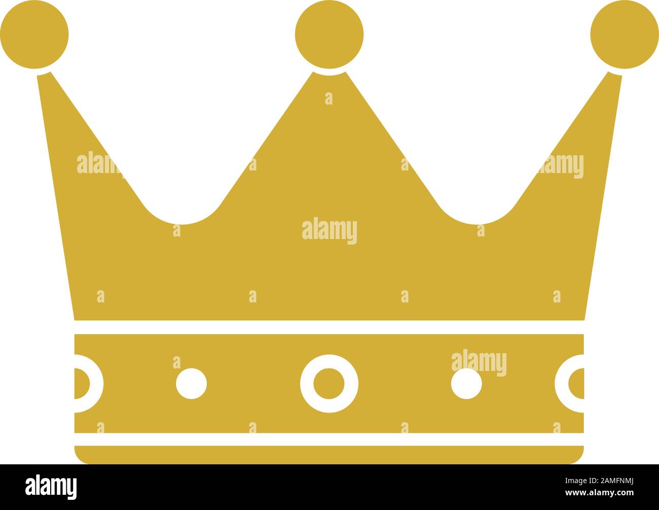 golden crown icon or symbol vector illustration Stock Vector