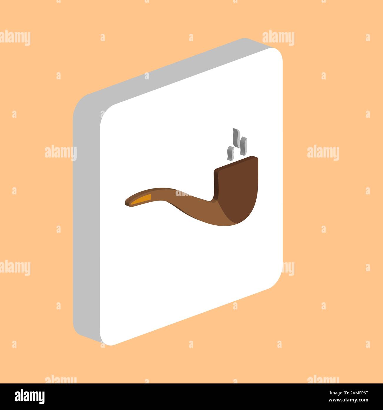 Smoky Pipe Simple vector icon. Illustration symbol design template for ...
