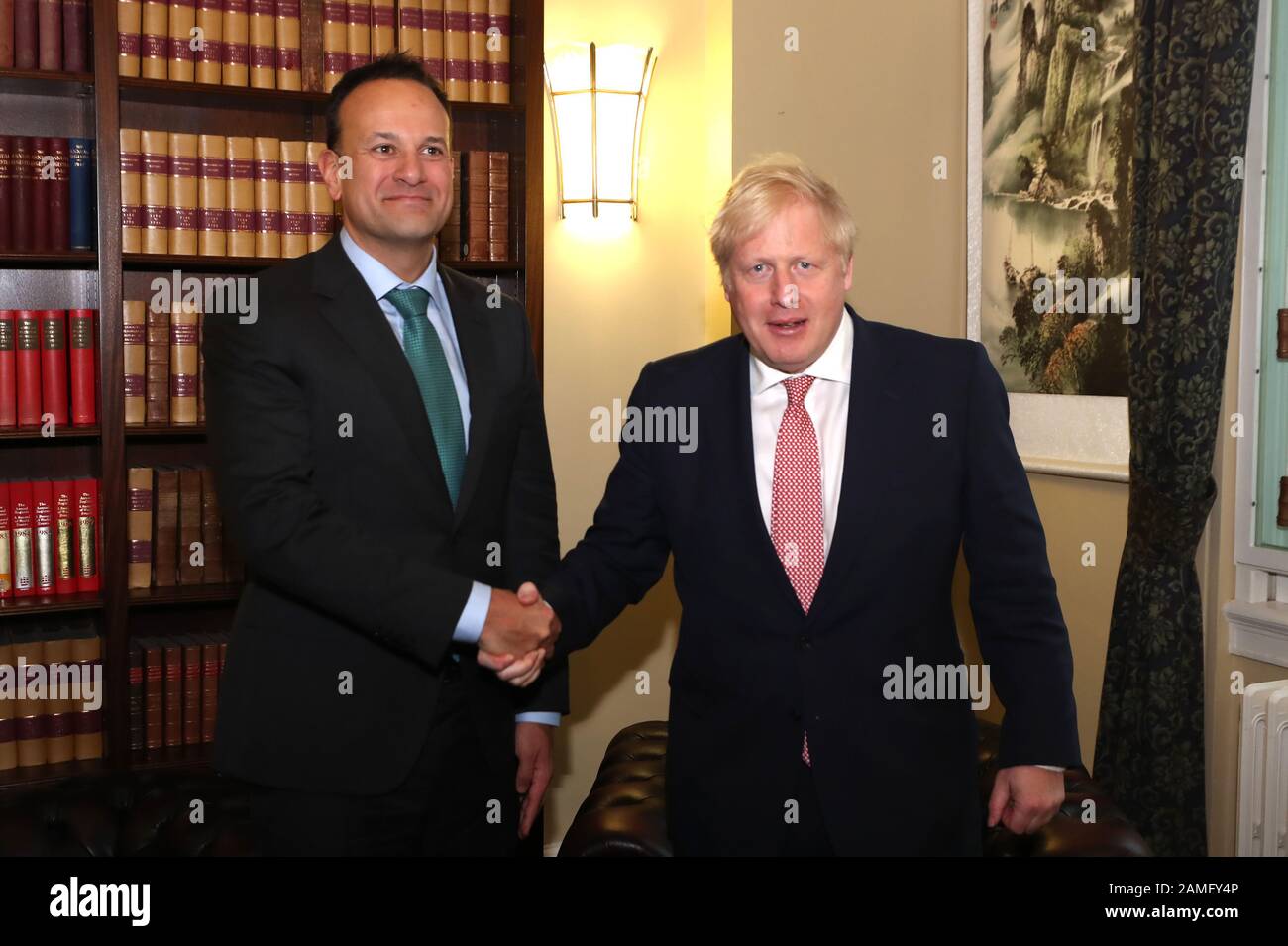 Taoiseach, Leo Varadkar (left) and Prime Minister, Boris Johnson (right ...