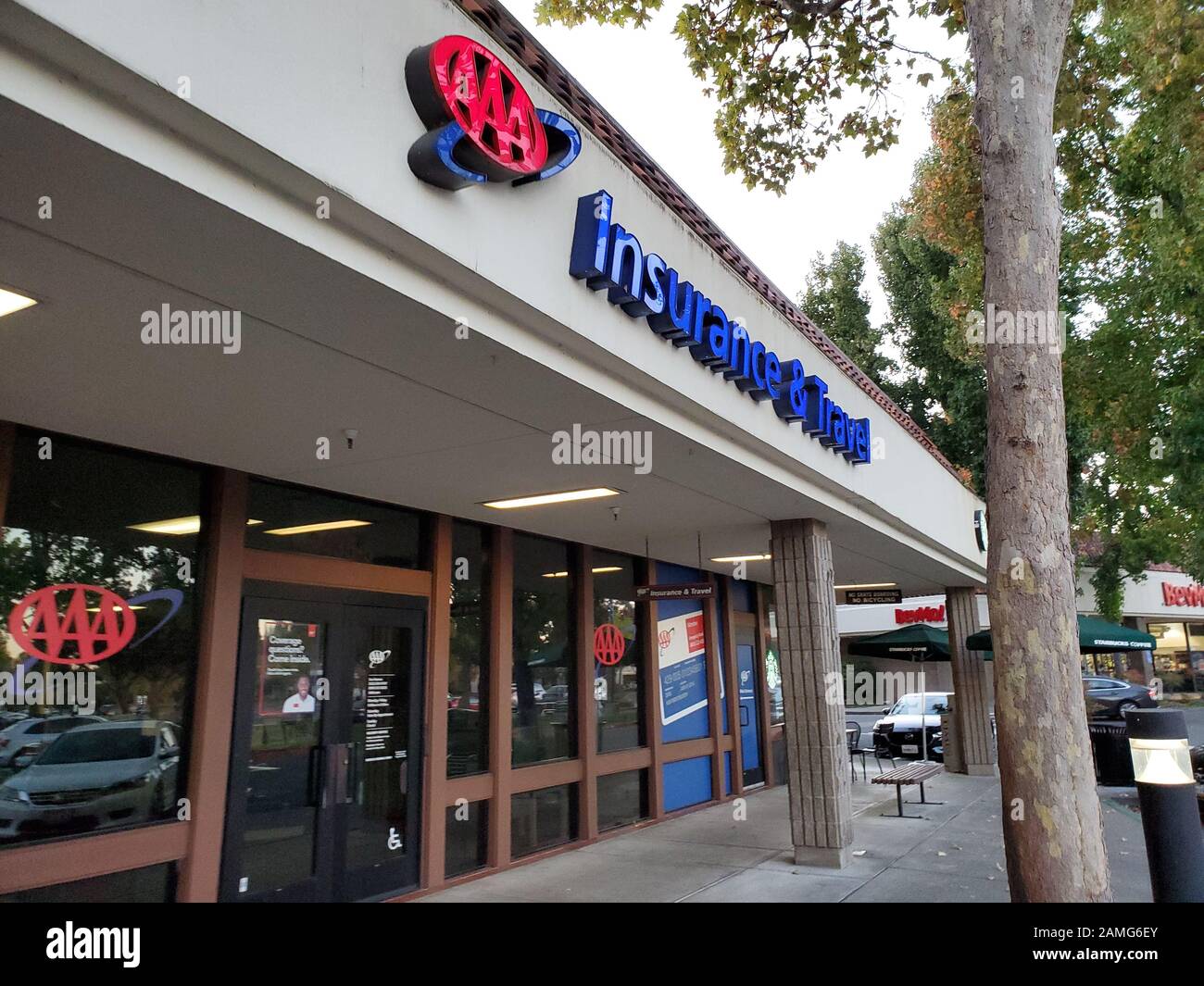 Facade With Sign At Office Of American Automobile Association Aaa Insurance Company In San Ramon California November 3 2019 Stock Photo Alamy