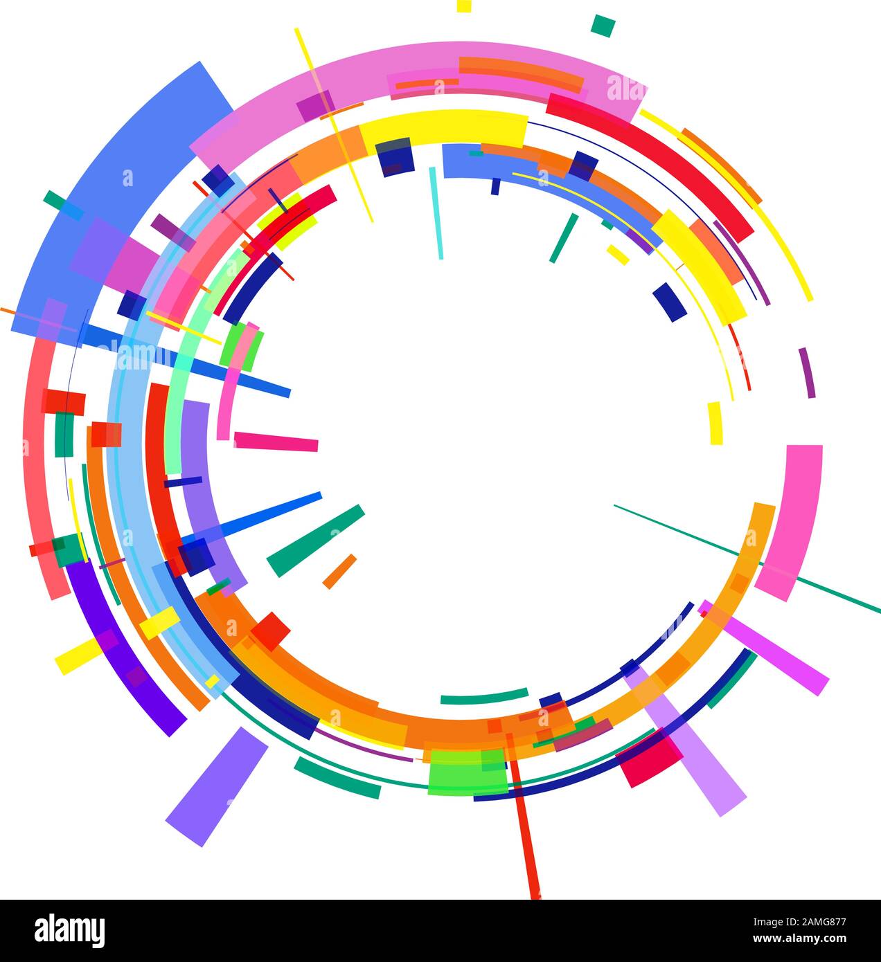 Circle of colored geometric shapes Stock Vector Image & Art - Alamy