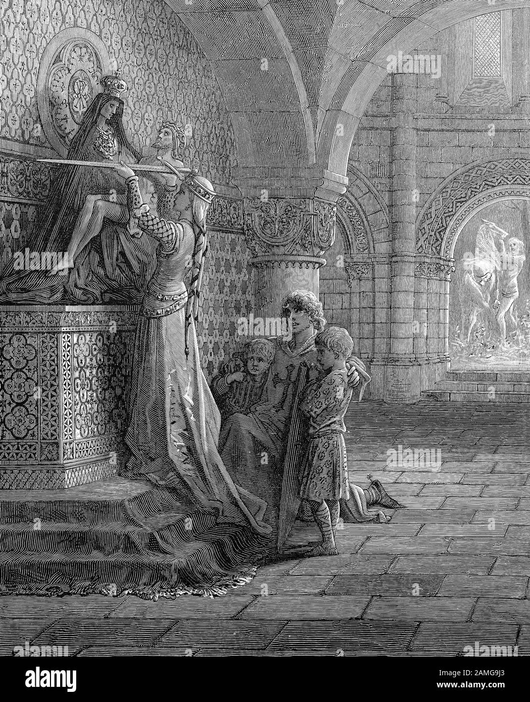 King Louis IX Before Damietta During His First Crusade In 1249 Solid-Faced  Canvas Print