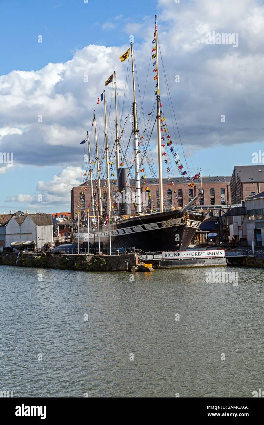 The SS Great Britain in the dry dock where it was built in Bristol, UK Stock Photo