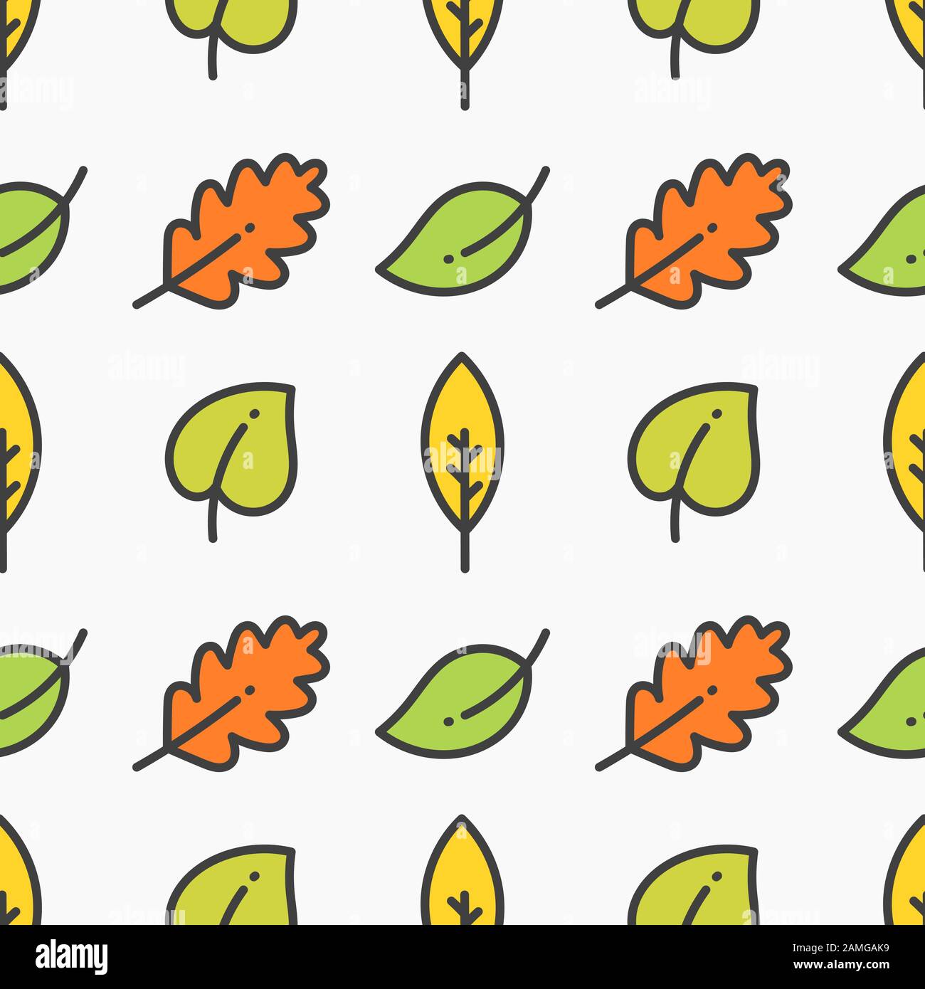 Autumn leaves seamless pattern. Vector illustration Stock Vector Image ...