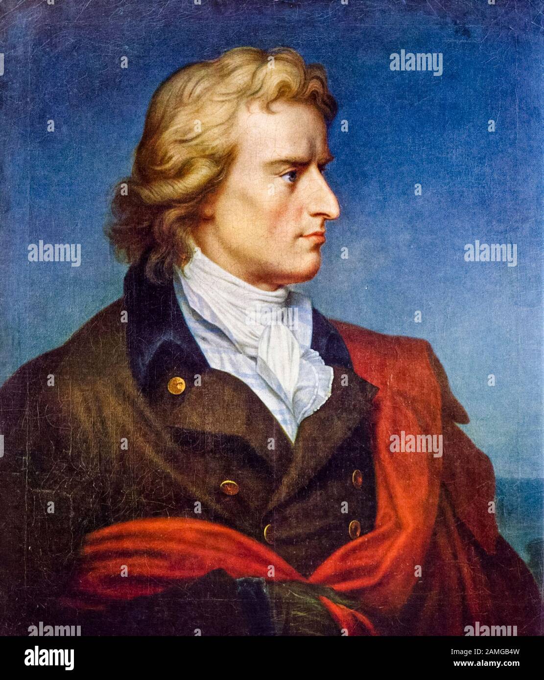 Friedrich Schiller (1759-1805), portrait painting by Gerhard von Kügelgen, 1808-1809 Stock Photo