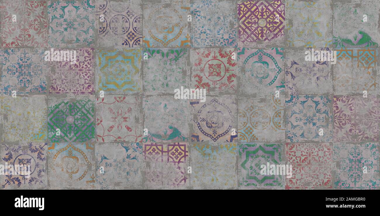 Moroccan Tile Background Traditional Ornate Portuguese Decorative Azulejos Tiles Stock Photo Alamy