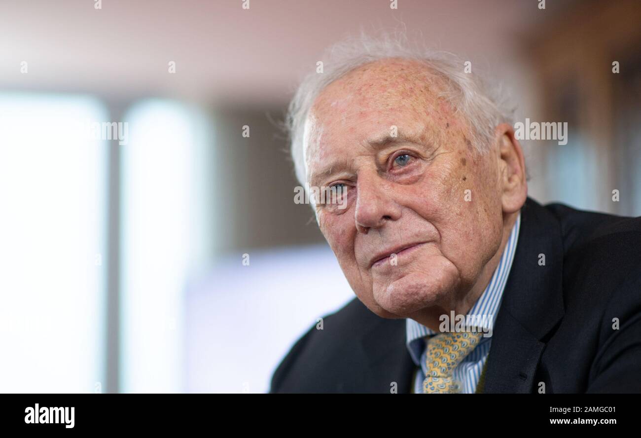 Stuttgart, Germany. 13th Jan, 2020. Reinhold Würth, founder of the Würth Group, takes part in a conversation with the German Press Agency (dpa). Credit: Marijan Murat/dpa/Alamy Live News Stock Photo