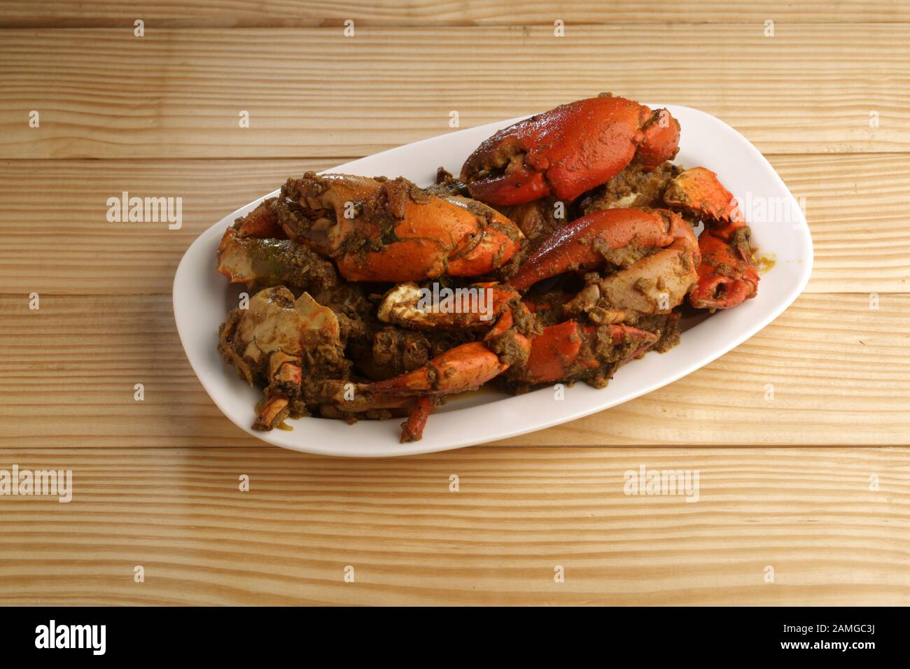 Crab masala-tasty and healthy seafood Stock Photo