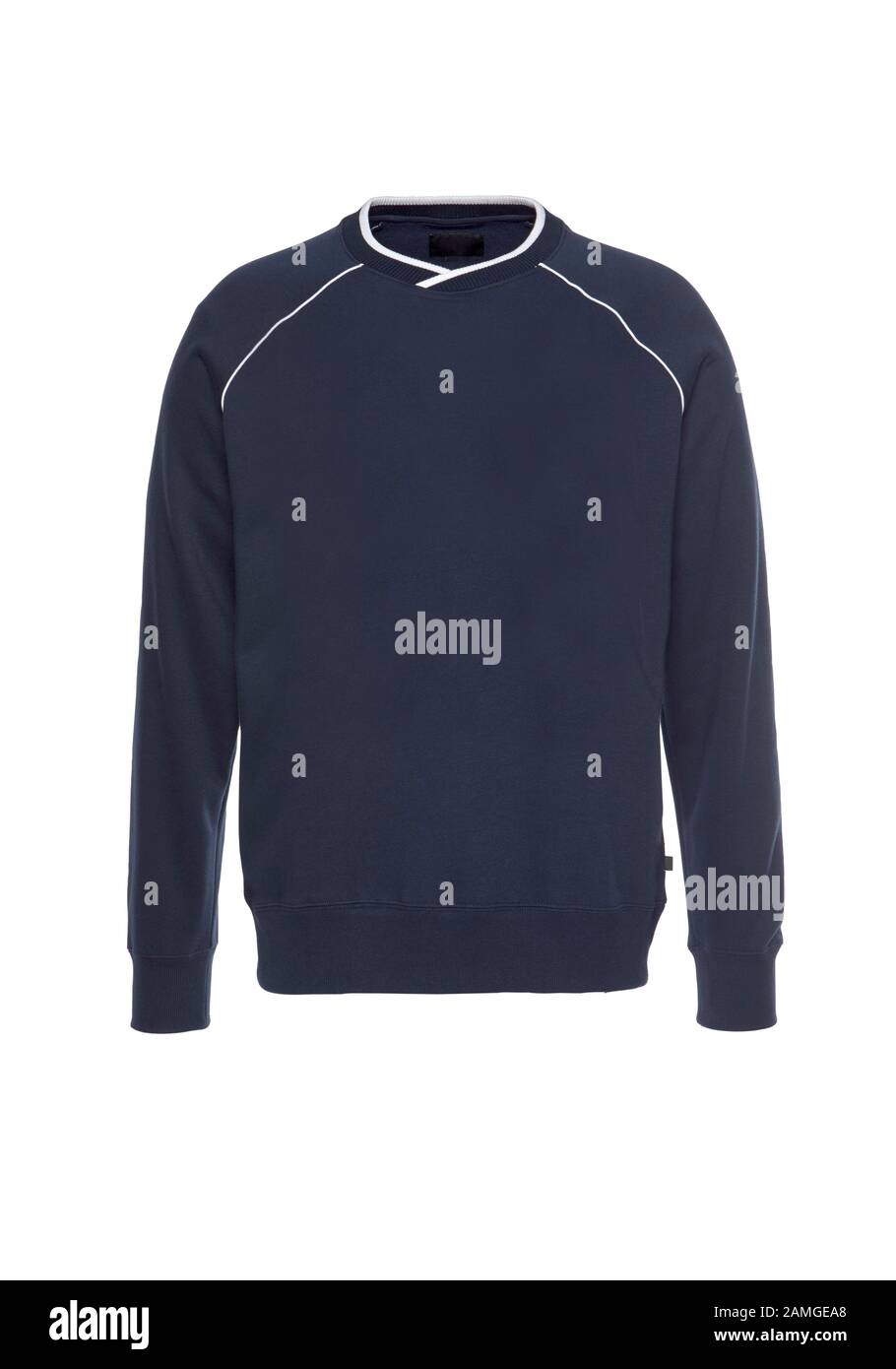 Blank sweatshirt mock up, front view, isolated on white with clipping ...