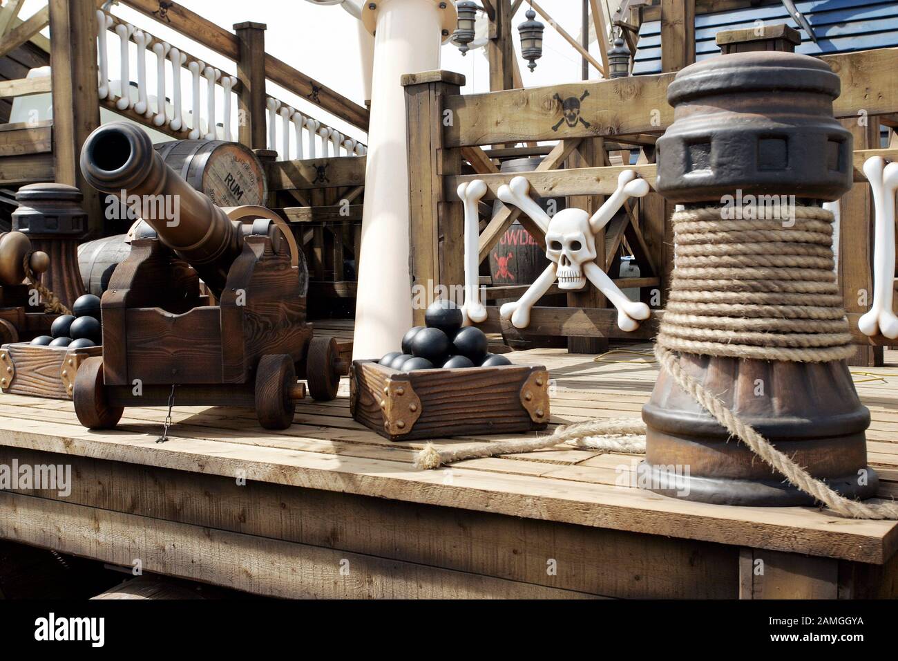 Cannon Cannon Balls Capstan Skull And Cross Bones On Bounty Pirate Cannon Cannon Balls Capstan Skull And Cross Bones On Bounty Pirate